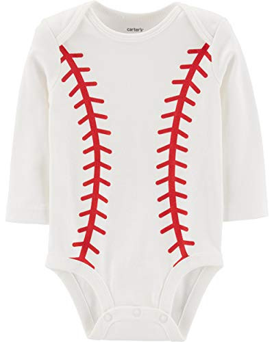 Carter s Baby Sports Collectible Bodysuit Newborn White Baseball