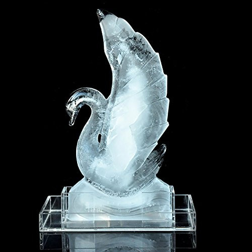 Funderdome Ice Swan Mold, Reusable Ice Mold, Ice Sculpture Mold for Table Top Decorations, Dinner Parties and Festive Occasions, Size 1.3 x 4.8 x 8.9