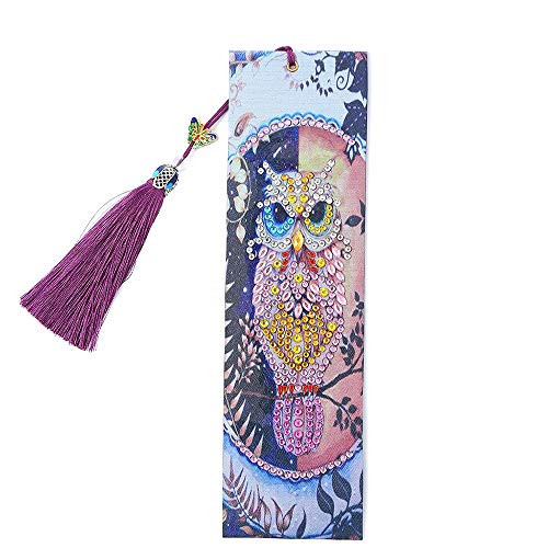 OWL Bookmarks Diamond Painting Kits for Adults KidsFull Drill 5D DIY Crystal Rhinestone Embroidery Stitch Arts Craft Canvas Wall Decor Home
