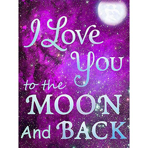 DIY 5D Diamond Painting by Numbers Kits Quotes Inspirational Word I Love You to The Moon and Back Full Drill Rhinestones Paint with Diamonds Crystal Diamond Art Quotes DIY 5D Diamond Painting by Numbers Kits Quotes Inspirational Word I Love You to The Moon and Back Full Drill Rhinestones Paint with Diamonds Crystal Diamond Art Quotes
