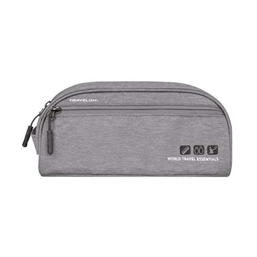 Travelon World Essentials Travel Toiletry Kit Gray Heather One Size