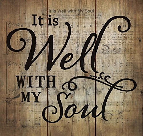 P. GRAHAM DUNN It is Well with My Soul Hymn Sheet Music 10 x 11 Wood Pallet Wall Art Sign Plaque P. GRAHAM DUNN It is Well with My Soul Hymn Sheet Music 10 x 11 Wood Pallet Wall Art Sign Plaque