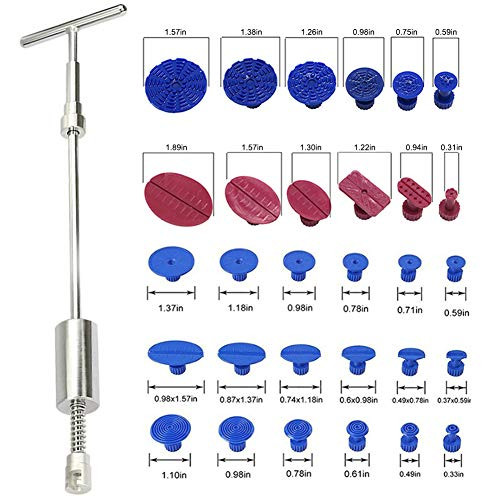Auto Body Paintless Dent Repair Tool  PDR Tools Dent Repair kit with Slide Hammer T bar Dent Puller for Car Body Hail Dent Removal Dent Remover Automobile Body Repair