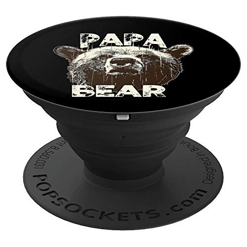 Papa Bear Gifts for Papa Dad and Papa Fathers day Men Gift PopSockets Grip and Stand for Phones and Tablets