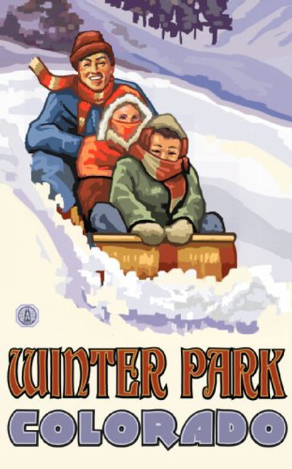 Northwest Art Mall Winter Park Colorado Family Sledding Downhill by Paul A Lanquist Wall Decor 11Inch by 17Inch Northwest Art Mall Winter Park Colorado Family Sledding Downhill by Paul A Lanquist Wall Decor 11Inch by 17Inch