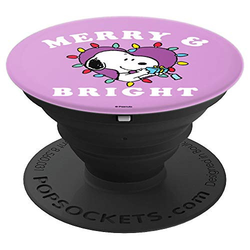 Peanuts Holiday Snoopy Merry and Bright PopSockets Grip and Stand for Phones and Tablets