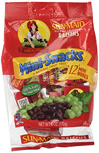 SunMaid California Raisins Mini Snacks Bags 6 oz