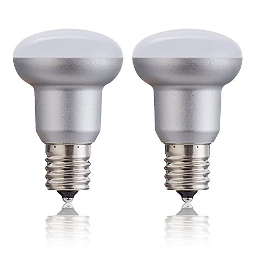 (Pack of 2)LED Light Bulb R14 BR14 E17 Silver Style 30Watt Equilvalent Edison 3W Light Bulb Base,Soft White 3000k for Ceiling Fan and other indoor decorative lighting,Non-Dimmable