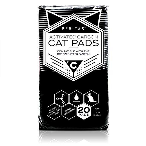 Peritas Activated Carbon Cat Pads for Breeze Tidy Cat Litter System 16 9 x11 4  20