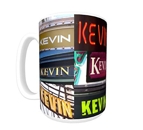 KEVIN Coffee Mug/Cup  using photos of real name signs  personalized