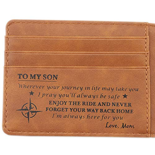Son Wallet Card Holder Card Holder Gift for Son Slim Wallet with Money Clip RFID Blocking Card Mini Bifold Mom to Son Gifts Son Graduation Birthday Christmas Gift Son Wallet Card Holder Card Holder Gift for Son Slim Wallet with Money Clip RFID Blocking Card Mini Bifold Mom to Son Gifts Son Graduation Birthday Christmas Gift