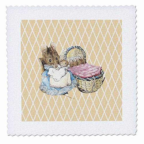 3dRose qs794041 Peter Rabbit Sweet Mouse FamilyVintage Art Quilt Square 10 by 10Inch 3dRose qs794041 Peter Rabbit Sweet Mouse FamilyVintage Art Quilt Square 10 by 10Inch