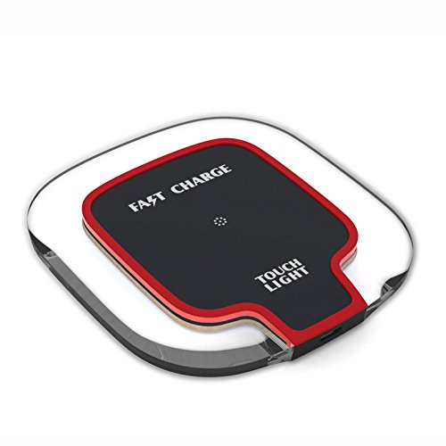 Lian LifeStyle Qi Wireless Fast Charge Car Mount for Samsung Galaxy S8, S7/S7 Edge, Note 8 5 & Standard Charge for iPhone X, 8/8 Plus & Qi Enabled Devices F7(Red)