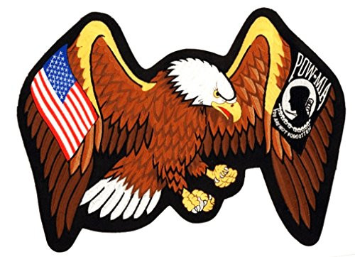 USA Flag POW MIA Eagle Wings Embroidered Back Patch Iron Sew RPPM8234