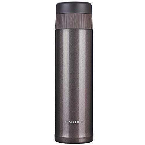 PINKAH Stainless steel Insulated thermal bottle Business Vacuum Flask Tea Cup With Tea leaks Strainer Thermo mug Coffee 17OZ