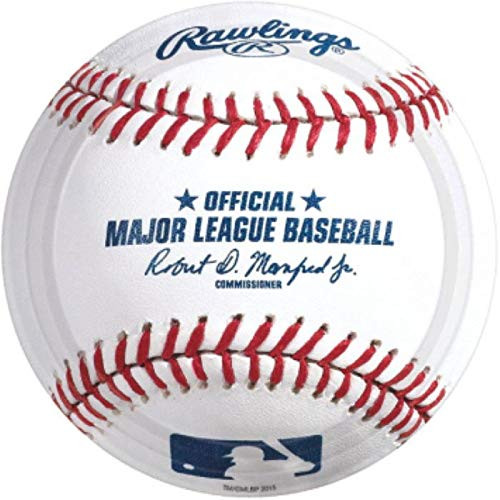 Amscan 541097 Rawlings Baseball Collection Round Plate 7  Round 8 pcs Party Plates