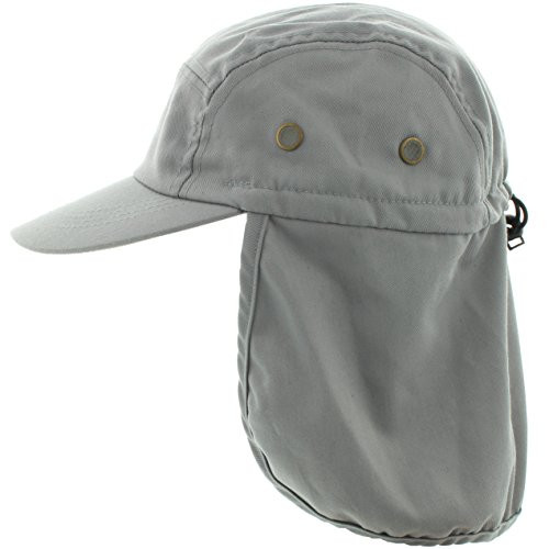MG Twill Cap with Flap Hat Grey Once size