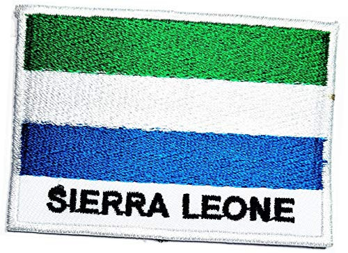 Sierra Leone Flag Country Embroidered Patch Military Uniform Emblem National Flag Stickers Embroidery Iron On Sewing Logo Jacket Polo T Shirt Hat Backpacks 05
