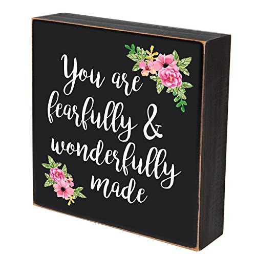 You are Fearfully and Wonderfully Made wall art decor Print sign Decoration 6"x 6" (You Are Fearfully and Wonderfully Made)