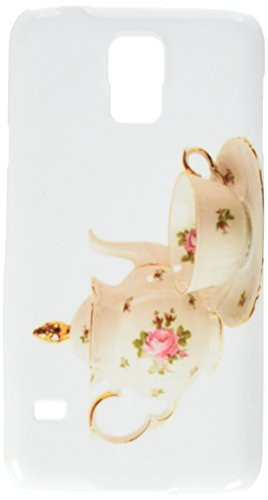 Porcelain teapot teacup and saucer with rose cell phone cover case Samsung S5