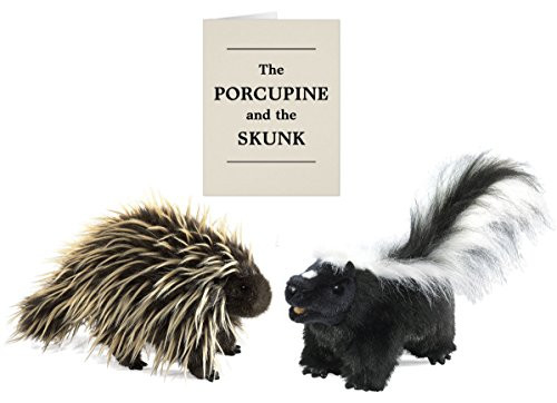 Taradactile Folkmanis Porcupine and Skunk Hand Puppets Full Size with Original Puppet Show Script