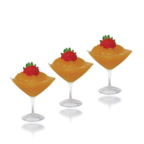 Posh Setting Mini Collection Mini Martini Cups Heavyweight Clear Plastic 1 5oz Martini Cups Elegant Disposable Dessert Cups  20 CT