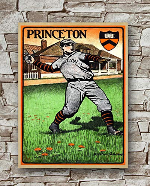 Huawuque 1903 Princeton University Baseball Poster Standard Size  18Inches by 24Inches  1903 Princeton University Baseball Posters Wall Poster Print