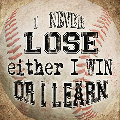 Posterazzi Collection Baseball Quote Poster Print by Katrina Craven 12 x 12