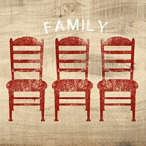 Posterazzi Family Chairs Poster Print by Linda Woods 24 x 24
