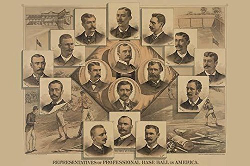 Posterazzi GLP469052LARGE Poster Print Collection Representatives Of Professional Baseball In America Poster Print By Root  Tinker 18 X 24  Multicolored