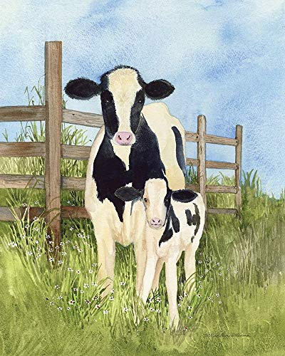 Posterazzi PDX55012SMALL Farm Family Cows Photo Print 18 x 24 Multi