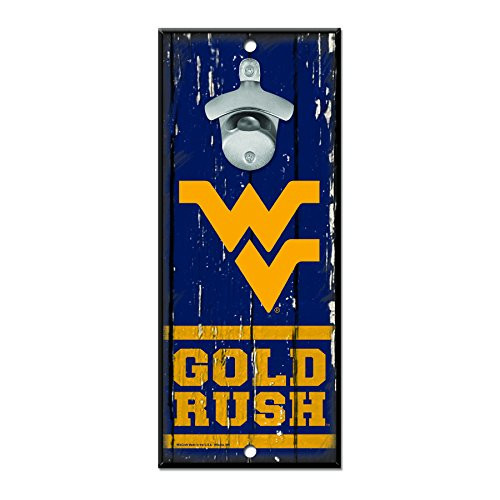 Wincraft NCAA West Virginia Mountaineers Wood Bottle Opener Sign, 5" x 11", Multicolor Wincraft NCAA West Virginia Mountaineers Wood Bottle Opener Sign, 5" x 11", Multicolor