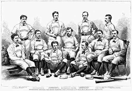 Posterazzi Poster Print Collection Baseball Team N International BaseBallthe Boston Champions   Engraving 1874 18 x 24 Multicolored