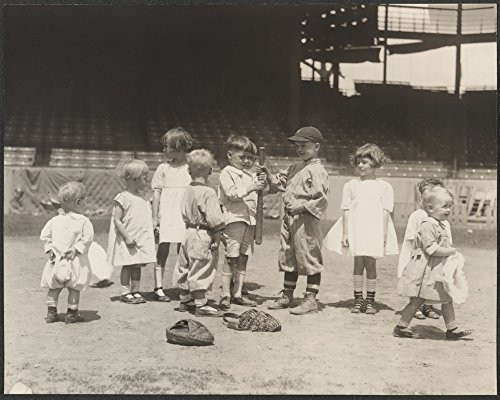 Posterazzi Poster Print Collection Young Boys and Girls on the Baseball Field At a Major League Stadium 18 x 24 Multicolored