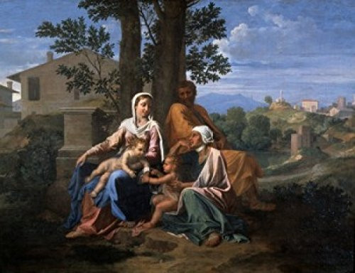 Posterazzi The Holy Family in a Landscape 17th C  Nicolas Poussin 15941665/French Musee Du Louvre Paris Poster Print 18 x 24 Posterazzi The Holy Family in a Landscape 17th C  Nicolas Poussin 15941665/French Musee Du Louvre Paris Poster Print 18 x 24