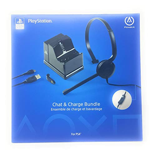 PowerA Chat Headset and Charge Bundle for Playstation 4 PS4