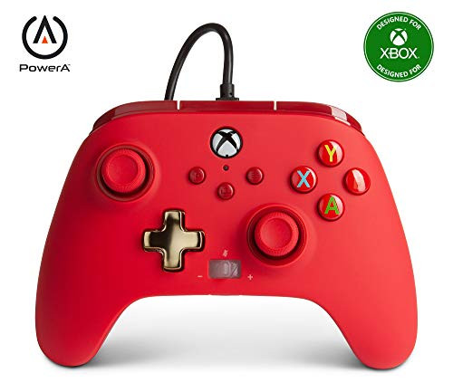 PowerA Enhanced Wired Controller for Xbox  Red Gamepad Wired Video Game Controller Gaming Controller Xbox Series XS Xbox One  Xbox Series X