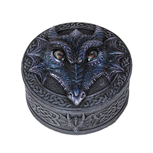 Pacific Giftware Novelty Rolling Eye Fantasy Dragon Resin Trinket Box Collectible