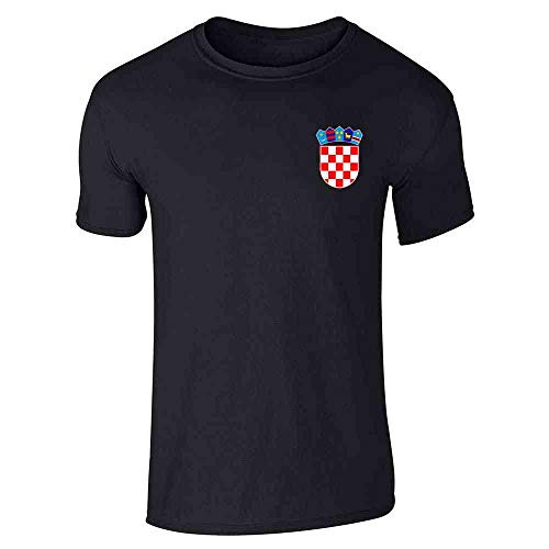Croatia Soccer Retro National Team Sport Football Black L Graphic Tee TShirt for Men