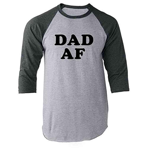 Pop Threads Dad AF Gift for Dad Gray L Raglan Baseball Tee Shirt Pop Threads Dad AF Gift for Dad Gray L Raglan Baseball Tee Shirt