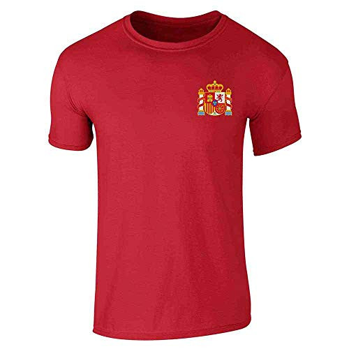 Spain Soccer Retro National Team Halloween Costume Red L Graphic Tee TShirt for Men