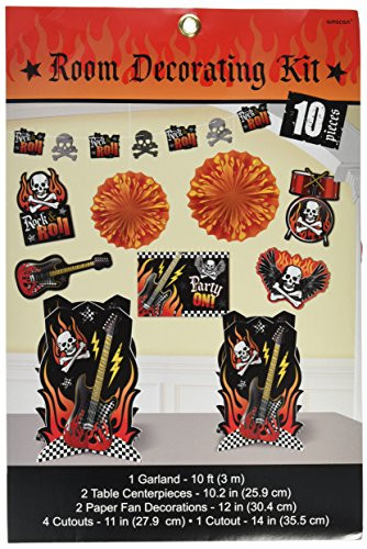 Rock On Heavy Metal Themed Party Room Decorating Kit, Paper