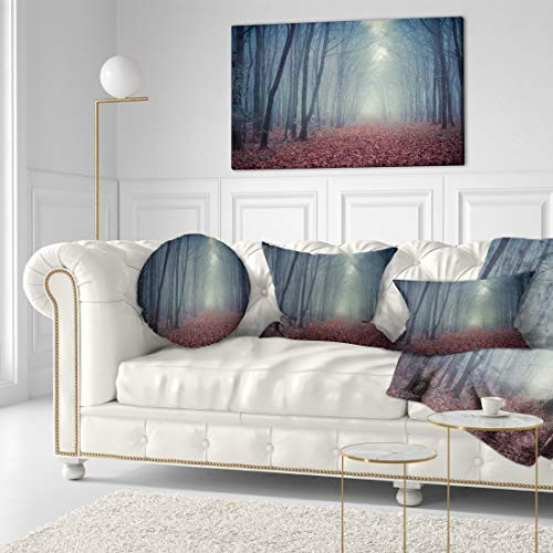Design Art PT9681-40-20 Retro Style Misty Path in Forest Landscape Photo Canvas Print 40x20 Blue Design Art PT9681-40-20 Retro Style Misty Path in Forest Landscape Photo Canvas Print 40x20 Blue
