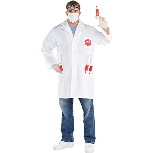 amscan Adult Hot Shot Doctor Costume Plus Size Multicolor