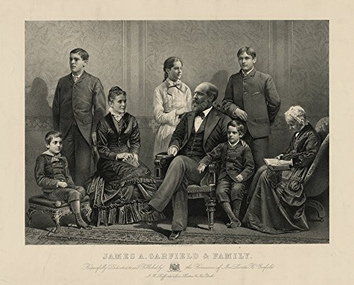 Posterazzi President Garfiled with His Family 1881 Poster Print by Science Source 24 x 18 Varies