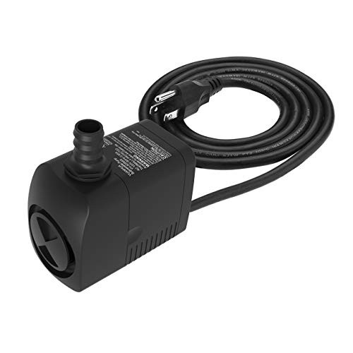 Submersible Water Pump 6 1ft Power Cord 300GPH Ultra Quiet Pump with Dry Burning Protection for Fountains Hydroponics Ponds Statuary Aquariums  More 