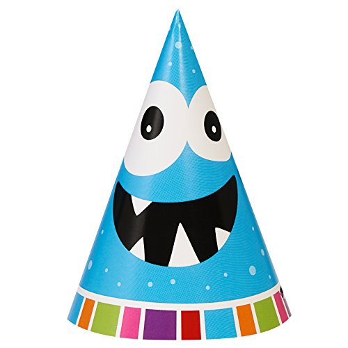 BirthdayExpress Aliens and Monsters Party Supplies - Cone Hats (8)