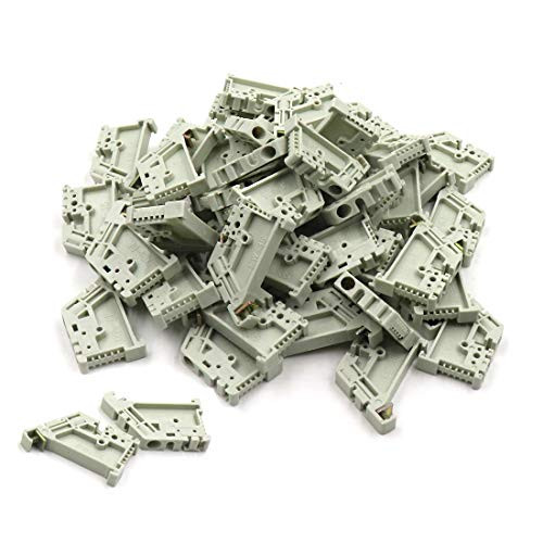 HONJIE 35mm DIN Rail Terminal Block End Stopper Mounting Clips Terminal Block Connector EW35 50pcs