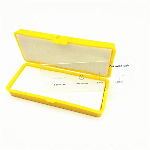 Microscope Stage Micrometer Calibration Slide with 4Scales and 0 01mm Multifunctional Reticle Calibrating Ruler