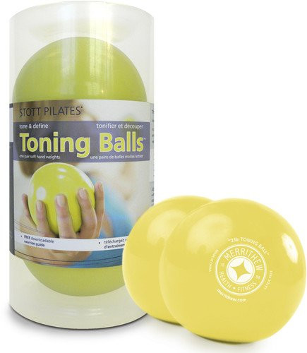 STOTT PILATES Toning Ball TwoPack Lemon 2 lbs / 0 9 kg Each